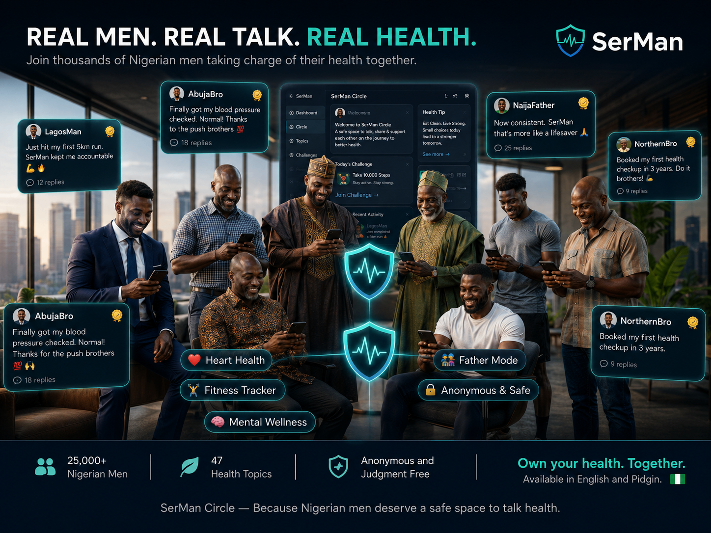 SerMan men's health screen preview